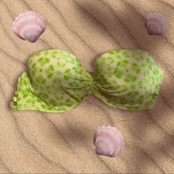 Victoria Secret Strapless green Strappy back Bikini Top size 36C - Picture 10 of 10